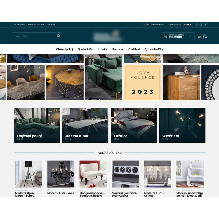 Prodej eshopu s nábytkem